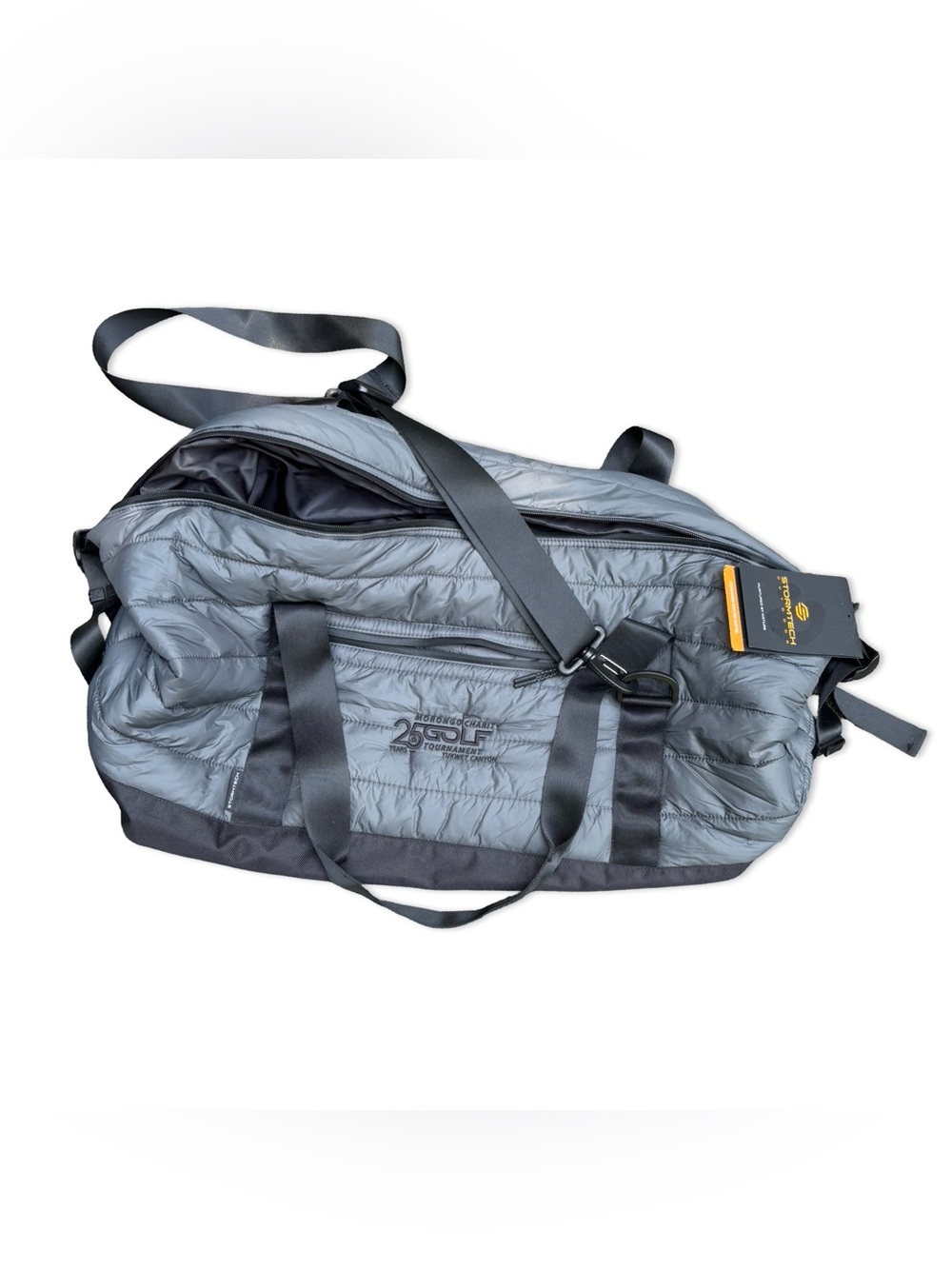 Stormtech Stavanger Quilted Puffer Duffel Bag Graphite Gray NWT Gym Weekender